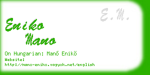 eniko mano business card